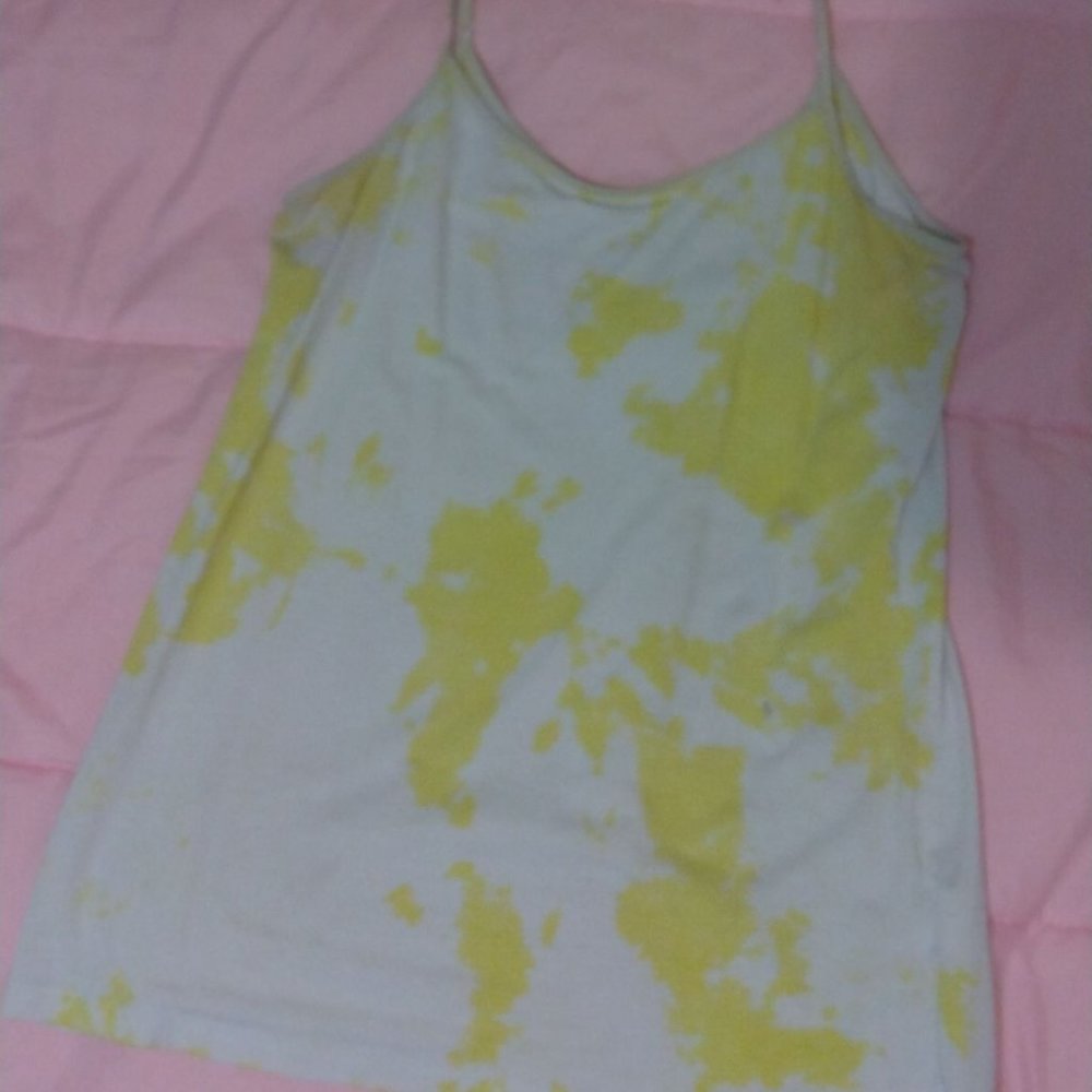 Tie dye yellow tank